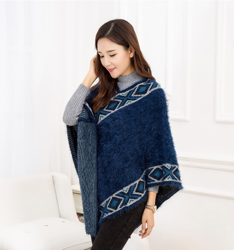 2016秋冬新款披肩宽松斗篷披肩小披风针