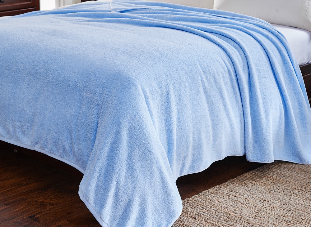 瑞典进口纯棉毛巾被夏凉被高档全棉透气夏被