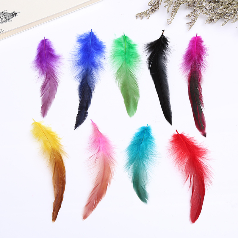 Colorful Purple Swimming Feather Chicken Feather DIY Ornament Wedding Feather Clothing Accessories Performance Props 10 ~ 15cm