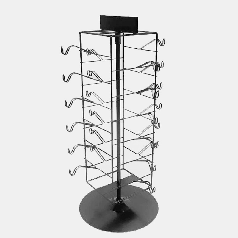 毅莱特 铁艺旋转眼镜展示架子 落地6层太阳镜墨镜陈列托带促销托