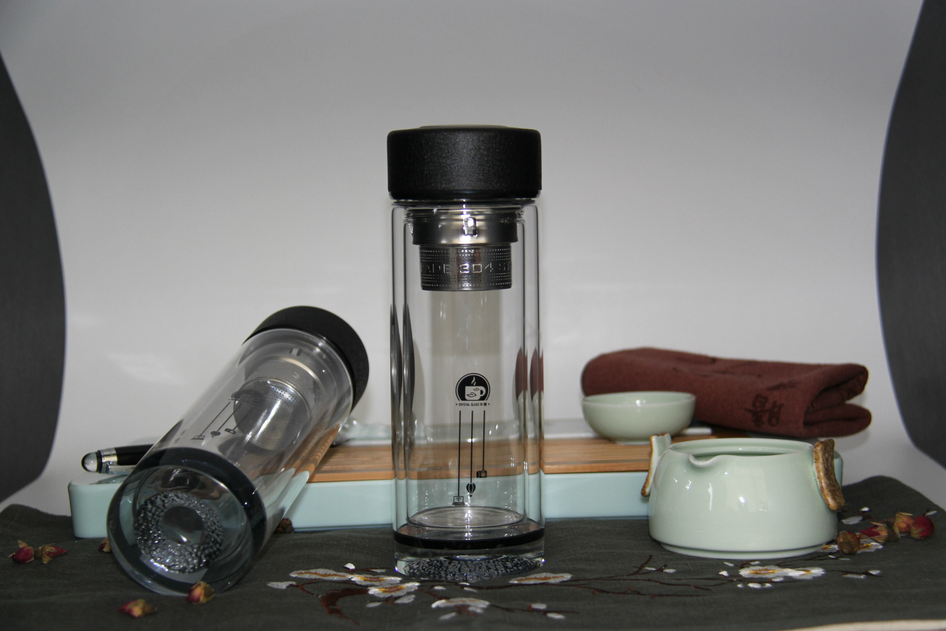 2016新款匡迪079系水晶玻璃杯时尚办公杯水杯定制印logo厂家直销