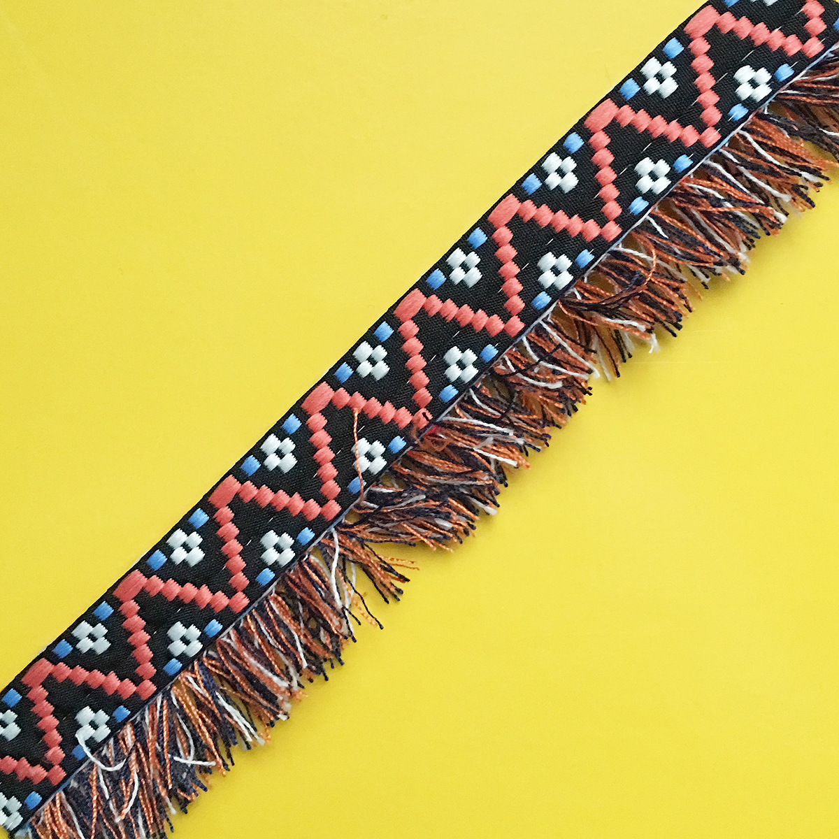 厂家现货直销 民族风提花带流苏花边 波西米亚织带条码 品质保证