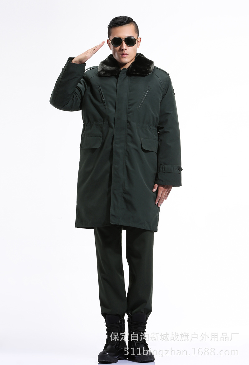 07藏青作训大衣海军冬季防寒棉大衣户外保暖作训大衣军大衣批发