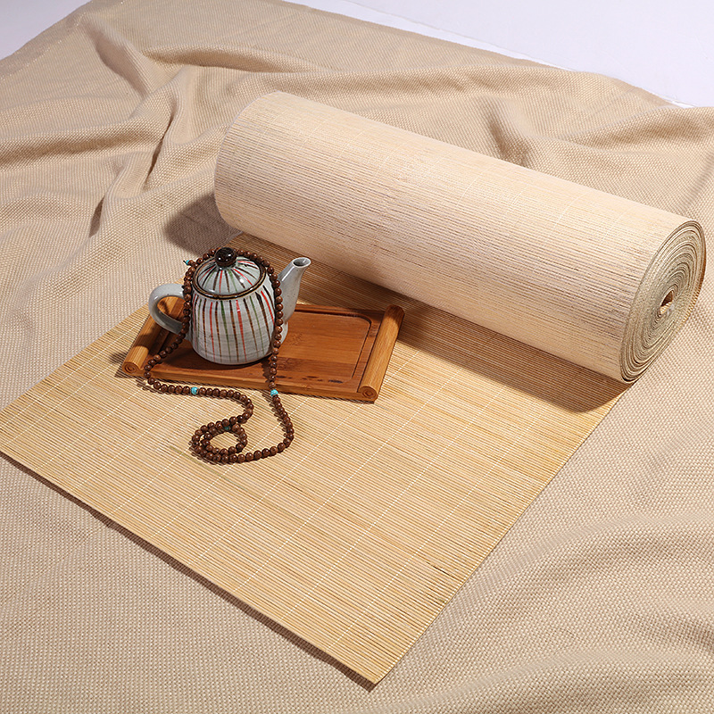 茶席竹席茶帘竹帘泡茶盘垫日式功夫茶道六君子隔热垫桌旗竹垫定制