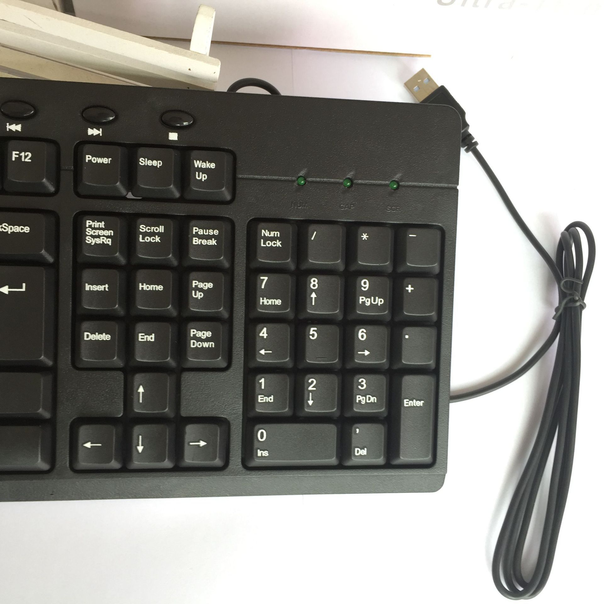 戴尔联想华硕hp笔记本台式电脑外接usb有线键盘 静音游戏家用健盘