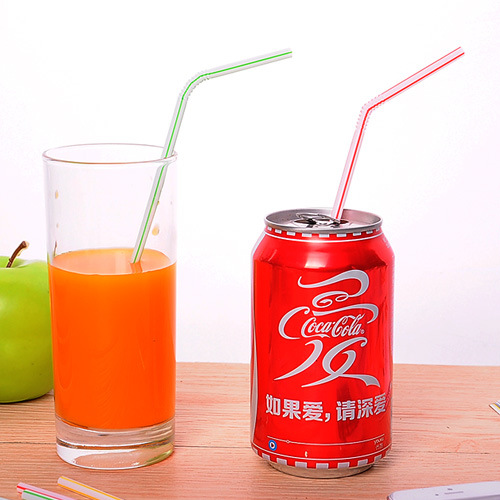 Disposable Straw Color Creative Lengthening Flexible Pregnant Women‘s Juice Drink Milk Tea Elbow Plastic 