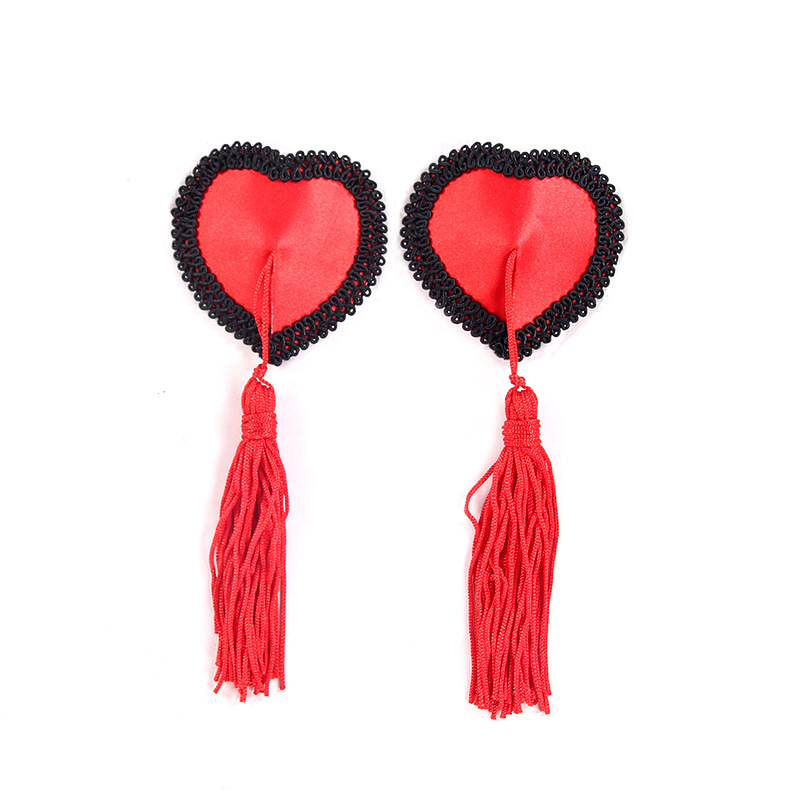 夫妻情趣用品心形蕾丝花边硅胶乳头贴血滴子女式胸贴性感情趣乳贴