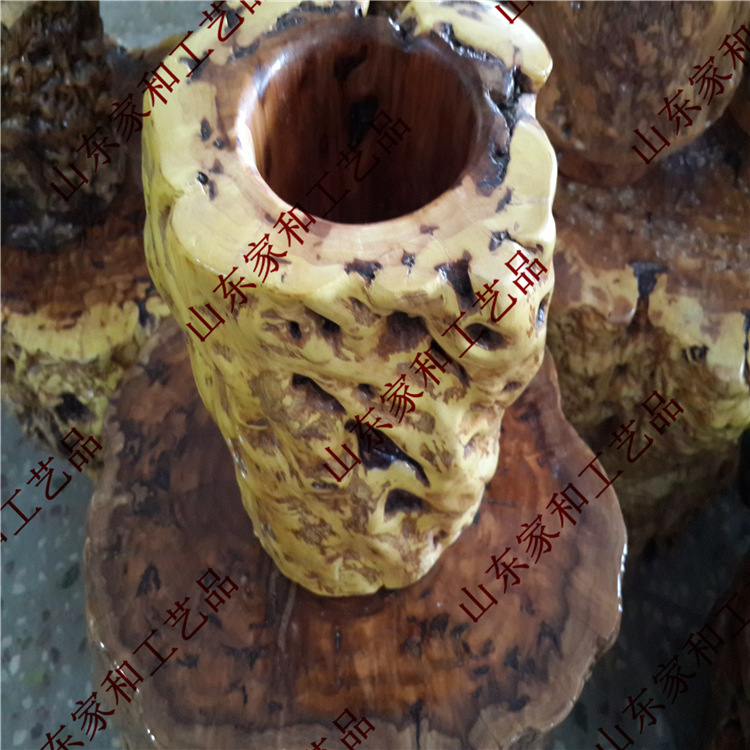 木雕笔筒 枣木根雕笔筒 木雕花瓶 根雕摆件 原生态纹路 安全环保