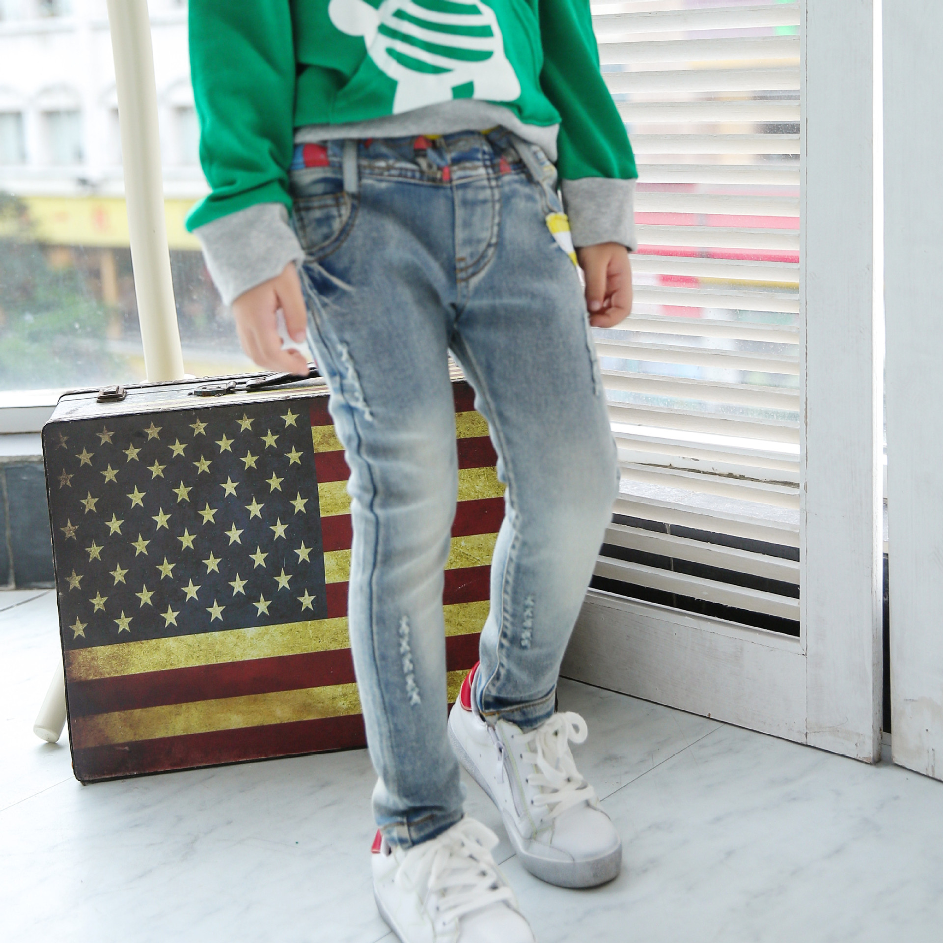 男童牛仔裤2020童装新品秋季长裤韩版男童秋裤儿童牛仔长裤中大童