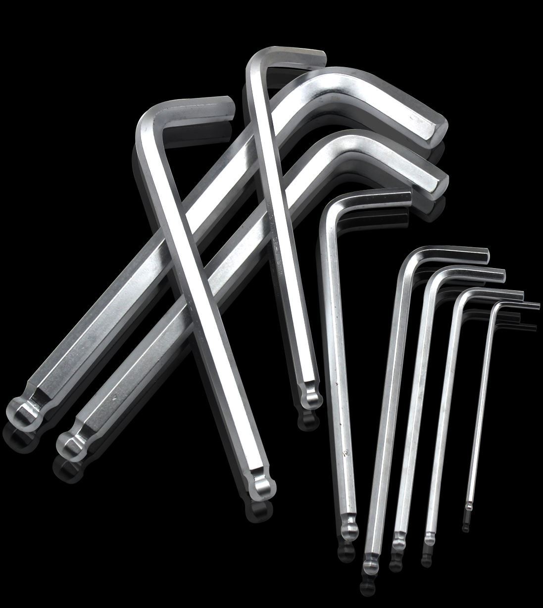 厂家直销球头平头内六角扳手不锈钢增力公制加长l型六角扳手工具