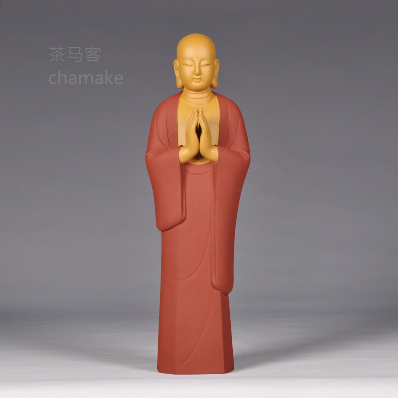 阿难陀尊者 宜兴紫砂茶宠摆件 阿难尊者 阿难迦叶尊者 佛像 紫砂
