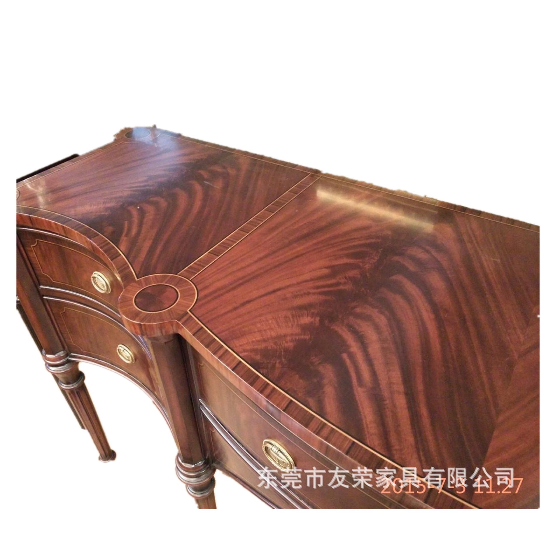 桃花芯木皮贴皮 精美花纹 iii级材料 激光加工 高光油漆 无缝拼接