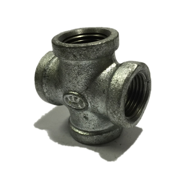 等径四通系列 镀锌四通水管内螺纹接头内牙四通镀锌配件