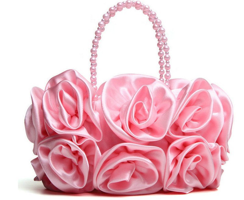 厂家定制新款女包 潮流时尚手提包 甜美淑女玫瑰花小包包