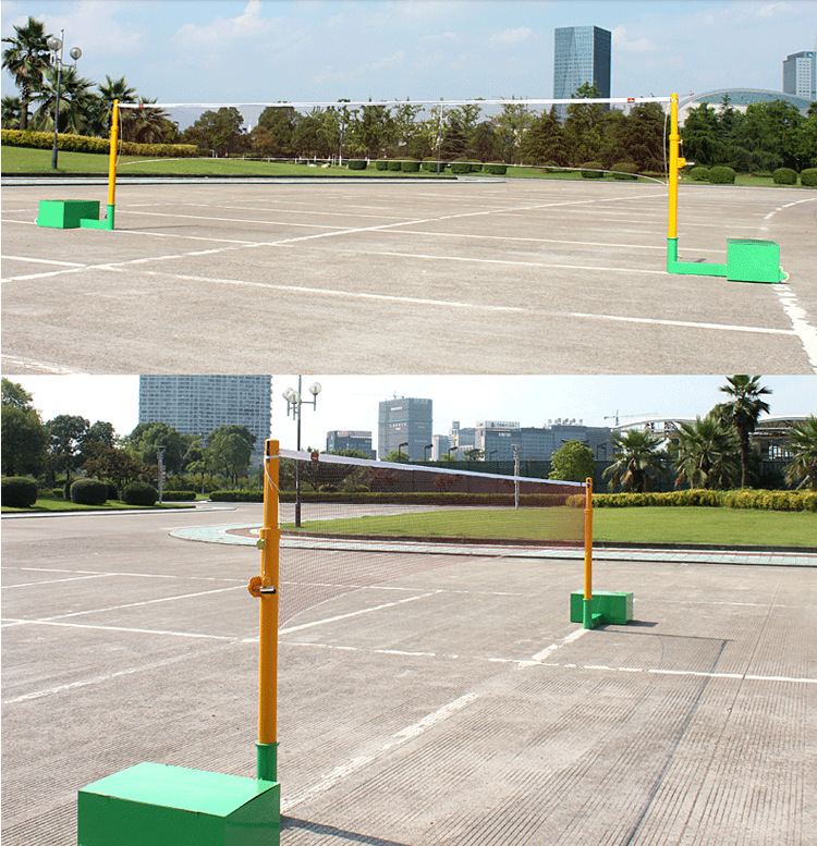 移动排球柱,排网羽三用柱底座带轮方便移动