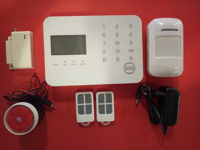 g4双网触摸液晶白色防盗报警器