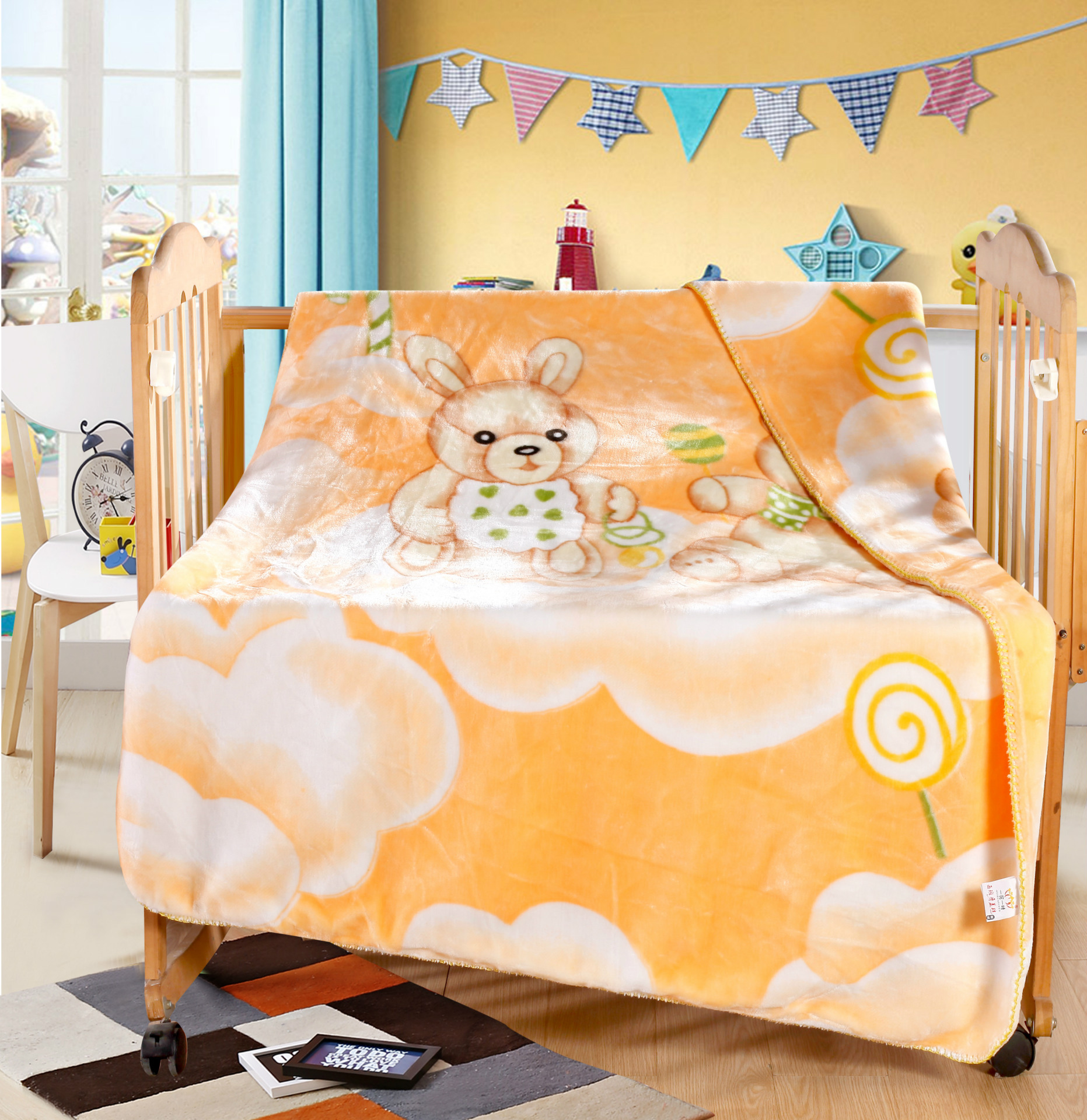 儿童毛巾被幼儿园纯棉夏季午睡毯子卡通全棉毛巾毯夏被盖毯