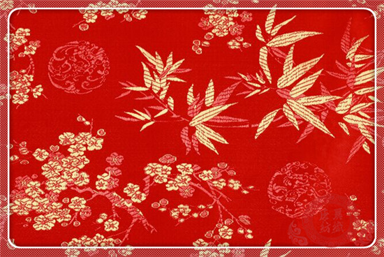 批发团梅竹人丝织锦缎唐装贡缎红木家具抱枕坐垫织锦古装布料