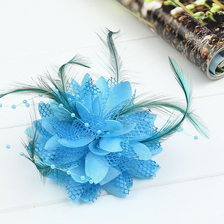 Yingmin Accessory June 1st Children Dancing Performance Feather Flower Hairpin Ethnic Style Photo Headdress Latin Dance Performance Hair Accessories