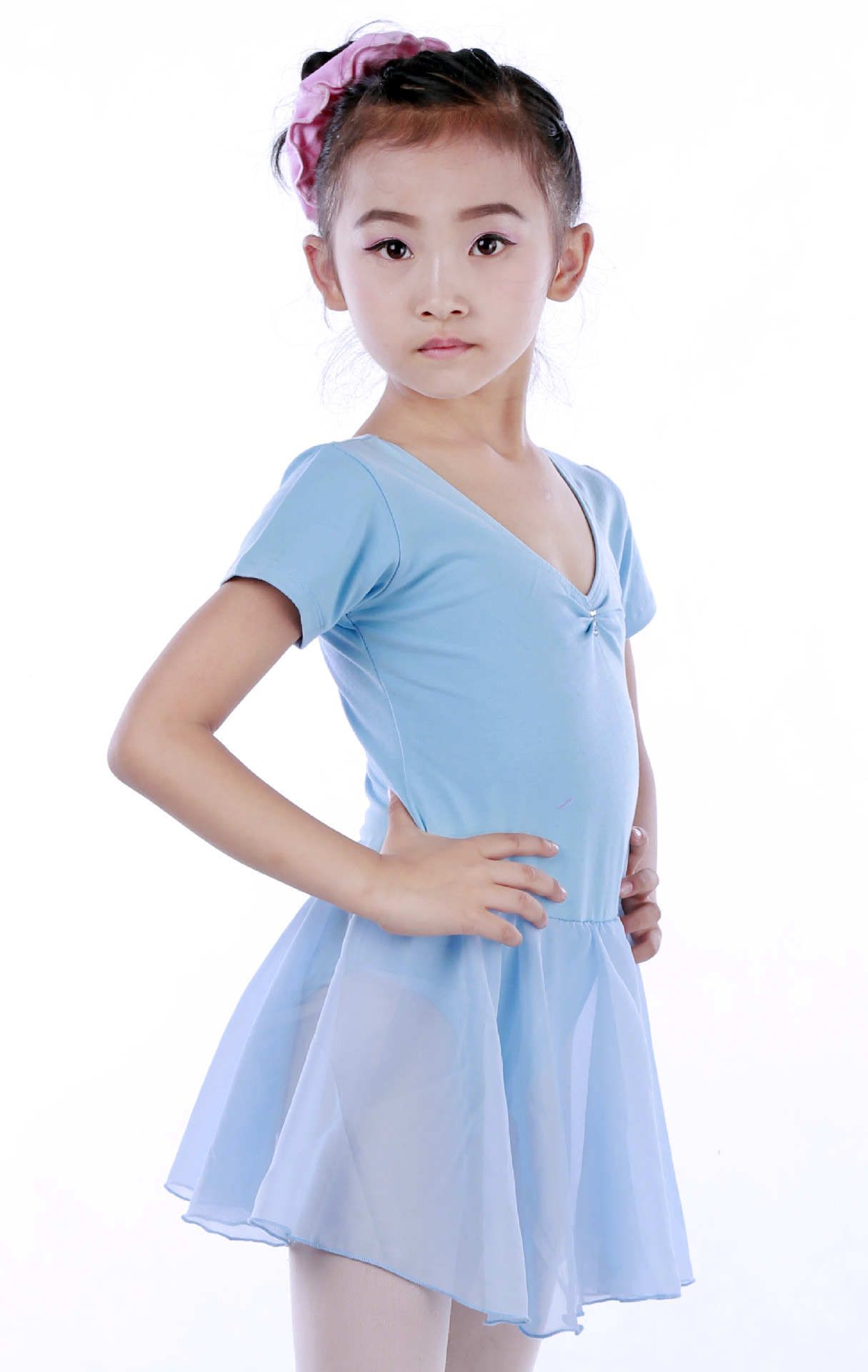 芭尔乐儿童舞蹈服芭蕾舞练功服幼儿形体服装女童芭蕾舞裙短袖演出