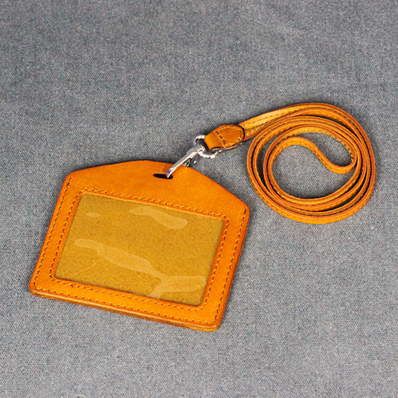 新款卡一卡通卡套纯色真皮卡包 公交卡套 带皮绳可拆卸横版卡套