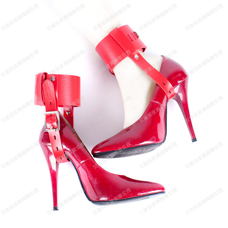 艾斯乐红色成人情趣高跟鞋专用捆绑上锁约束禁锢束缚带调教批发