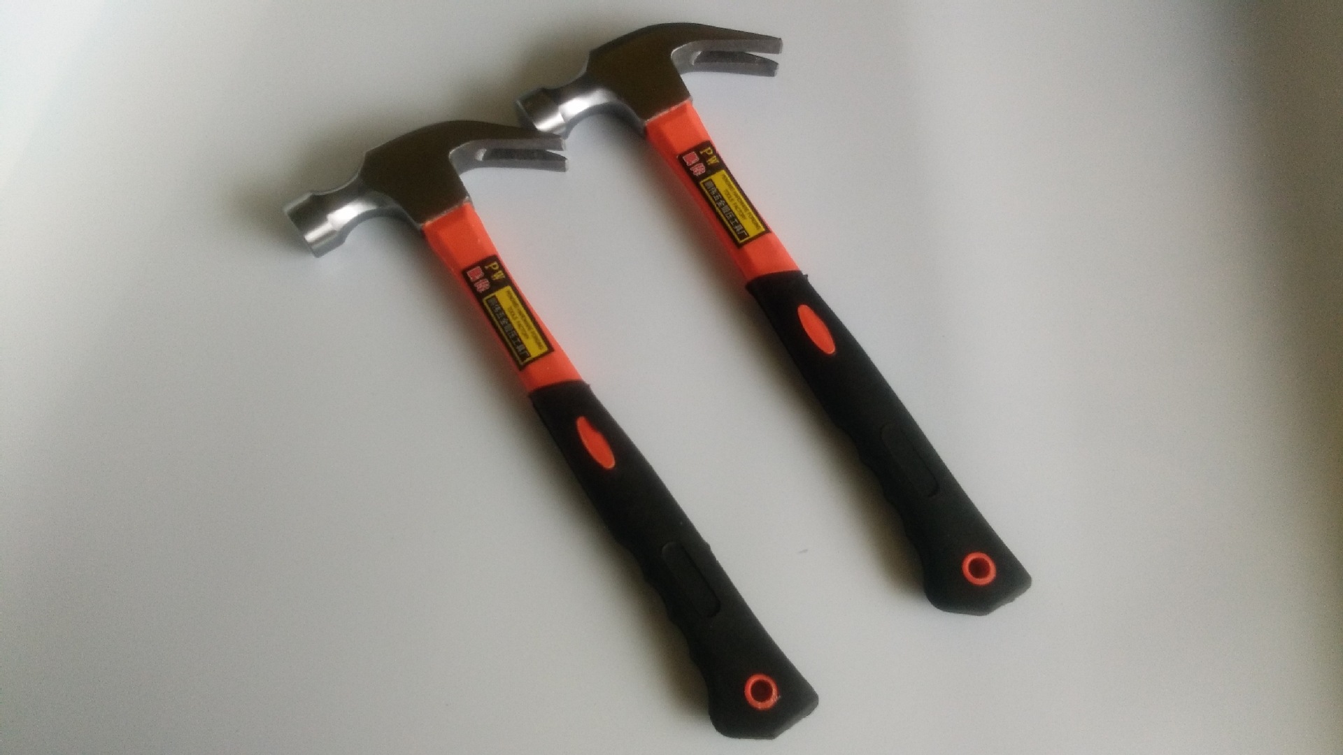 厂家直销包塑柄精钢锻打钉锤羊角锤子铁锤榔头纤维柄羊角锤