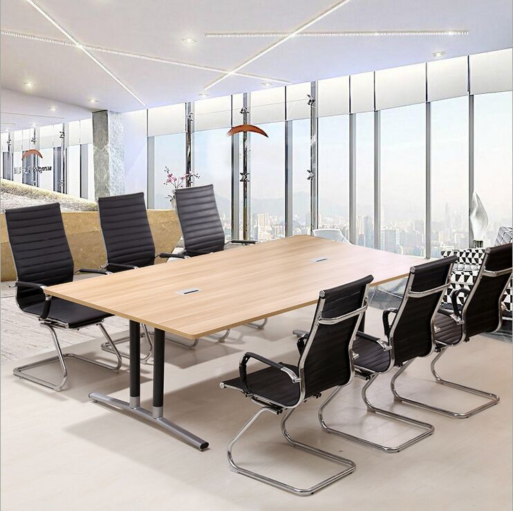厦门市鸿托宁办公家具新款简约时尚多功能长方形会议桌厂家批发价