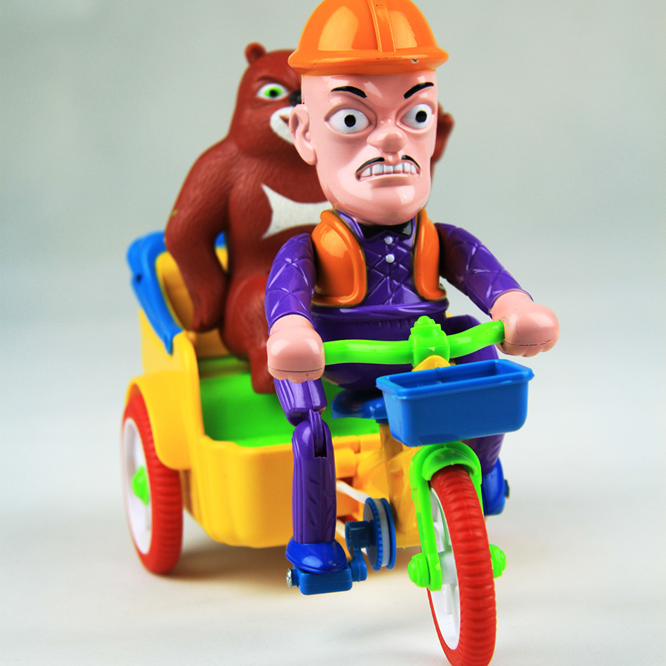 新款熊出没玩具 电动万向 光头强骑三轮车带熊大 熊出没690批发