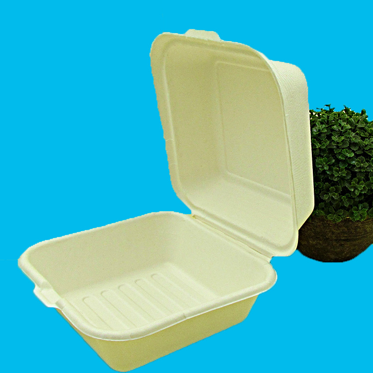供应可降解纸浆模塑饭盒 一次性饭盒【爆】