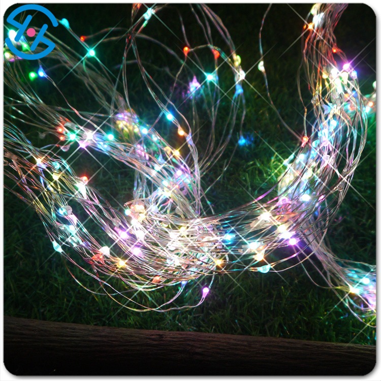 圣诞节发光铜丝灯串户外防水低压灯串舞台发光道具婚庆背景装饰灯