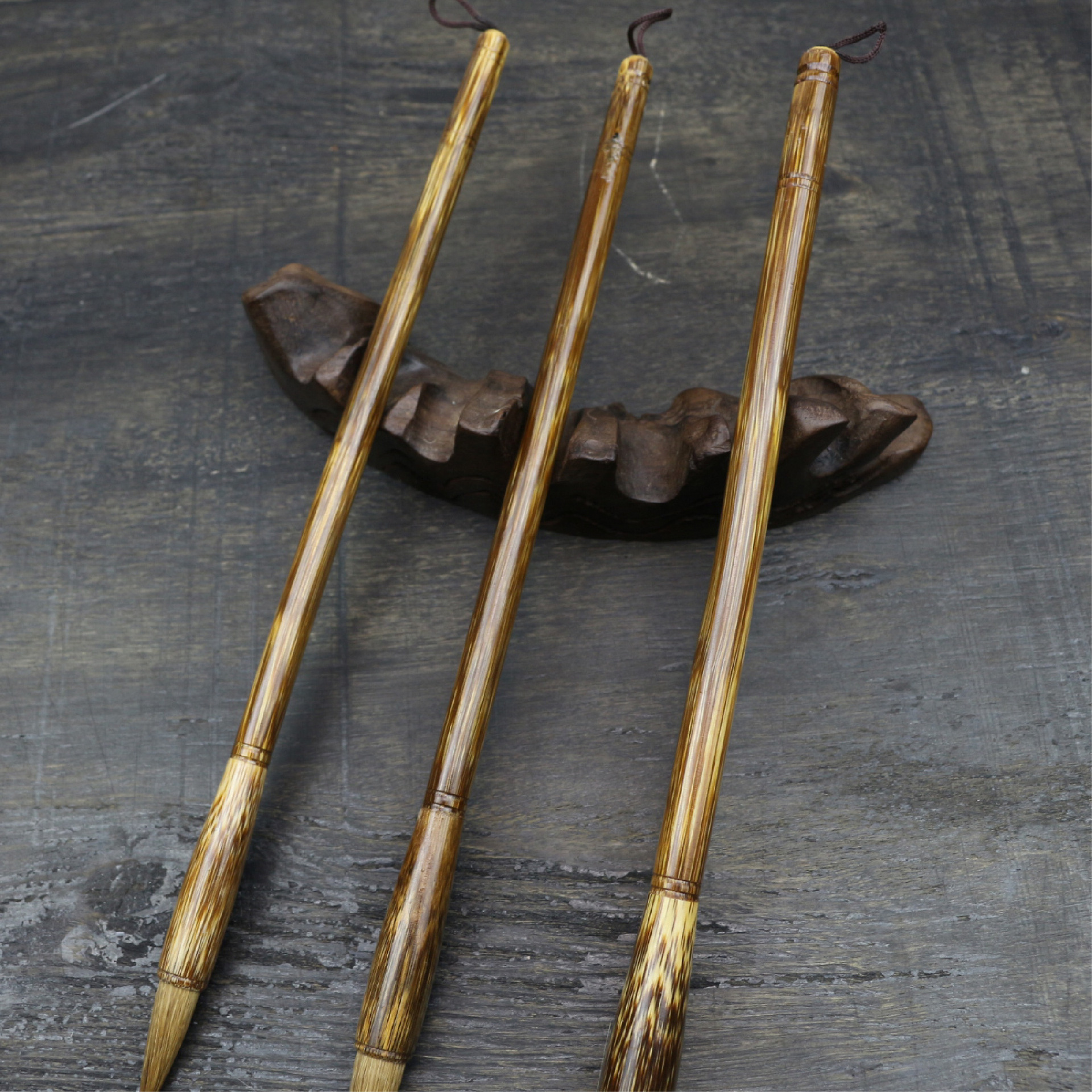 厂家直销定制批发毛笔 棕竹笔杆狼毫书法书画作品专款