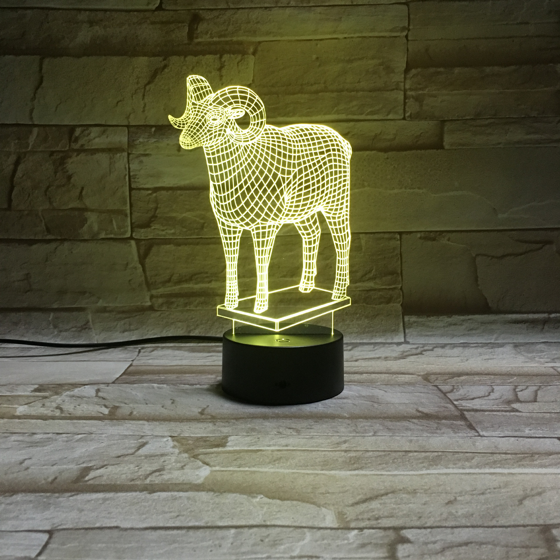 小羊视觉灯七彩遥控灯卡通儿童卧室装饰灯圣诞节庆喜庆灯礼品礼物