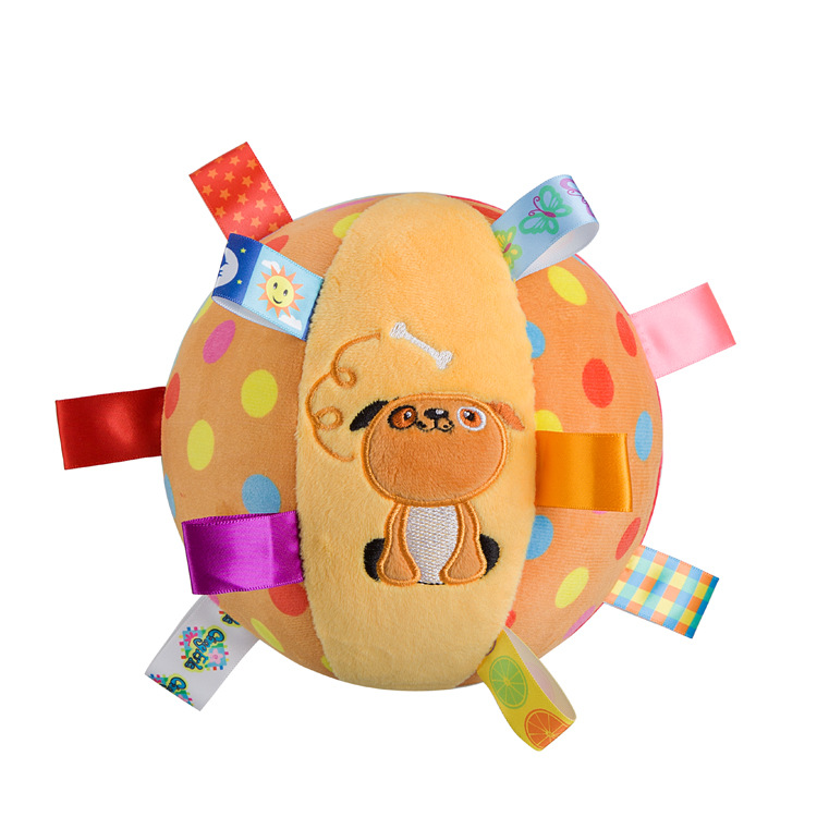 Congerle Label Baby Rattle Ball Baby Cognition Plush Comforter Toy Ball Hand-Held Cloth Ball