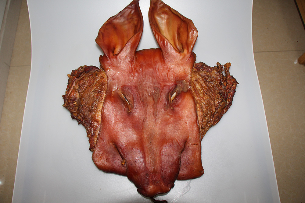 钟老大腊肉腊猪头肉农家烟熏风味烟熏肉类烟熏腊猪头肉(整头)