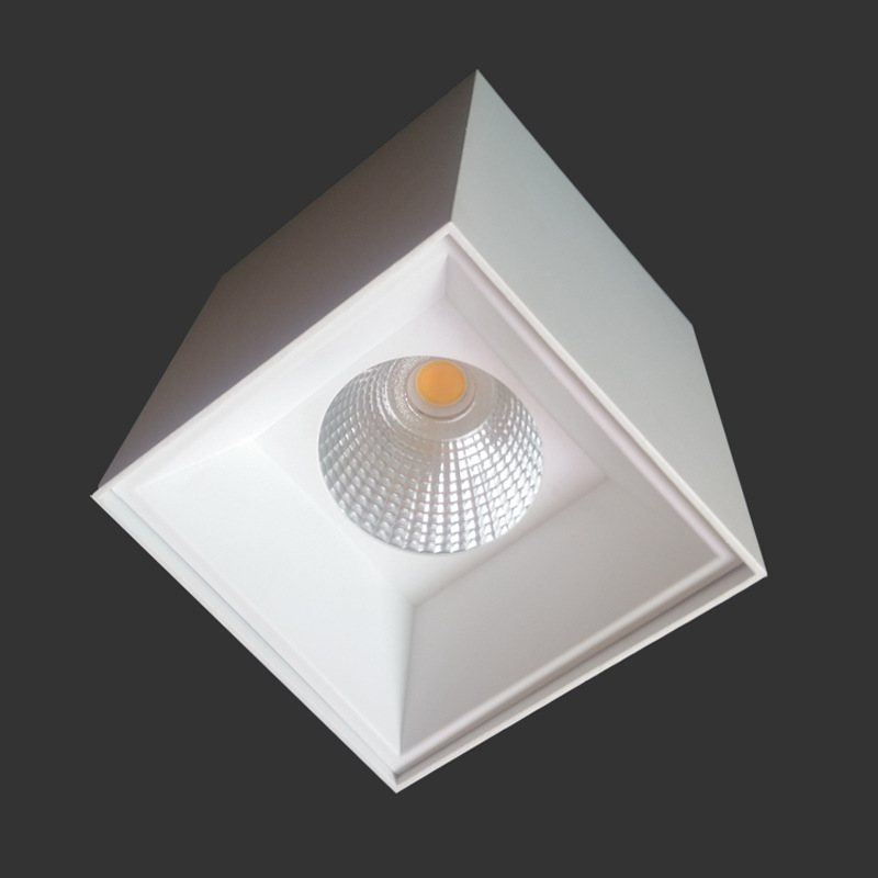 厂家直销新款cob明装筒灯led方形射灯10w20w30w商场工程吊线筒灯
