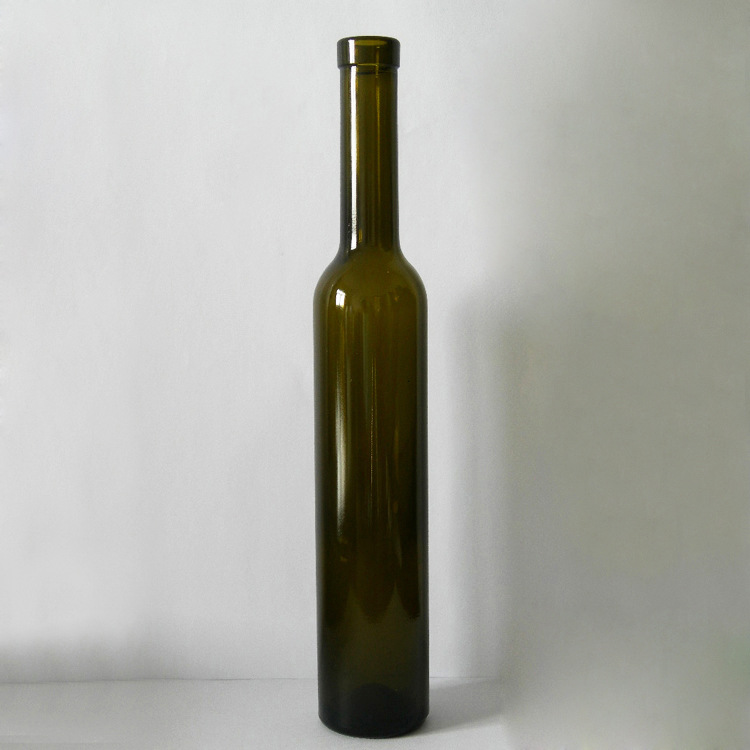 厂家供应 冰酒瓶 375ml 墨绿色红酒瓶 细高款葡萄酒瓶 500ml