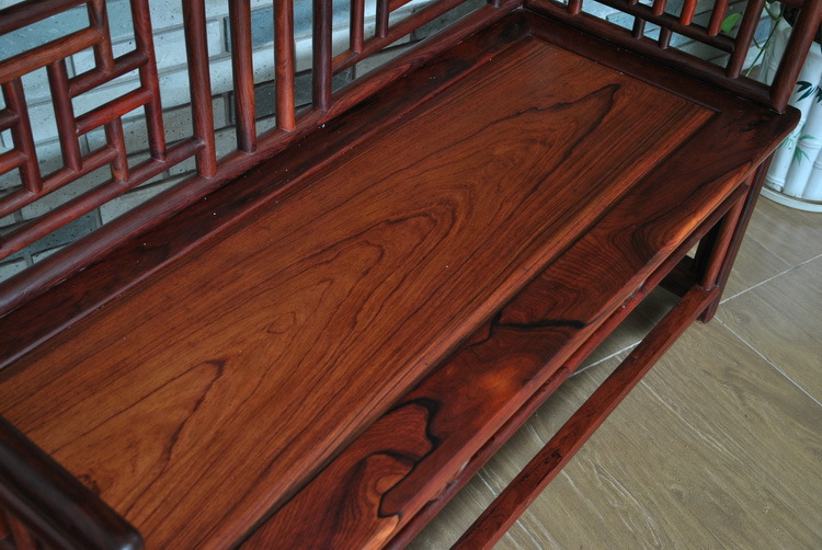 红木家具 花枝茶桌 巴里黄檀茶桌五件套(现货,b1293)