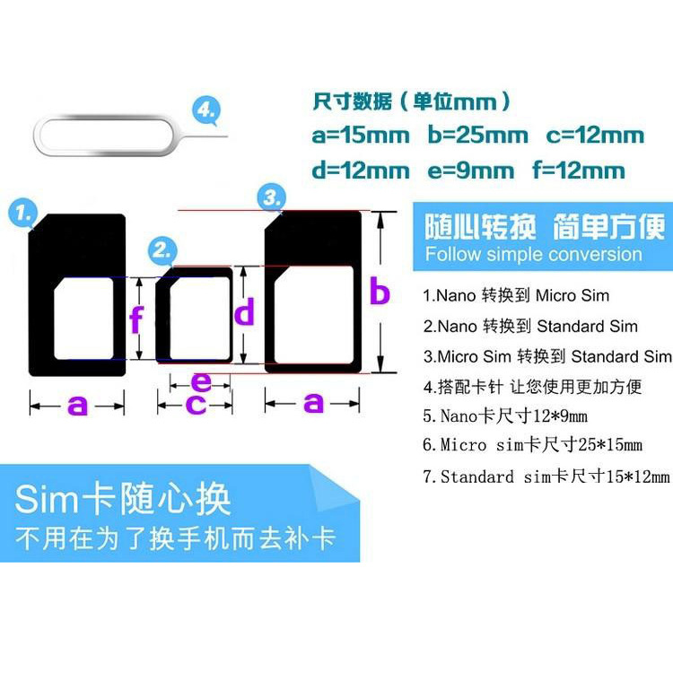 sim卡套 还原卡套 4件套 nano卡托 还原卡托 sim 现货 可印logo
