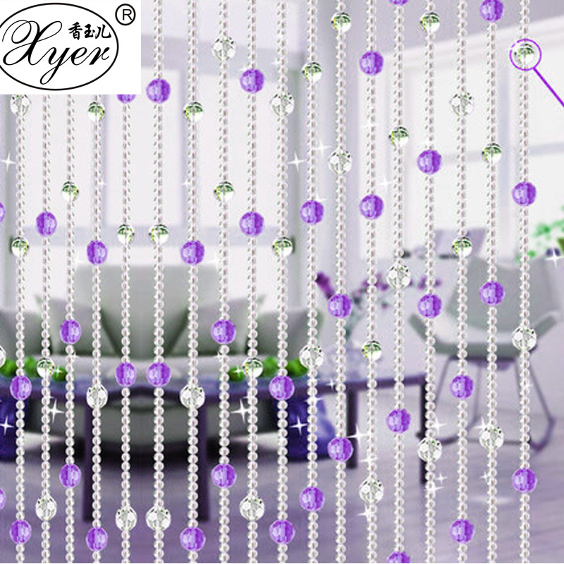 珠帘水晶挂帘隔断装饰 钢圈八角珠串玻璃 水晶珠帘浦江工艺品定制