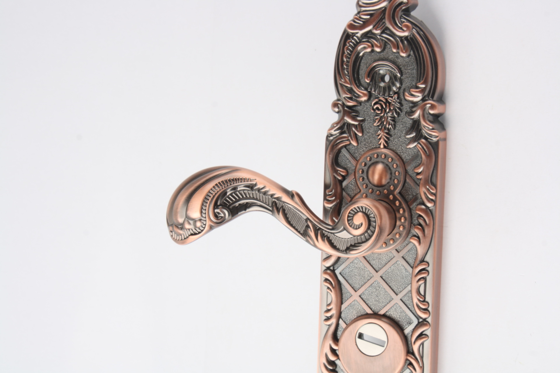 9802 全锌合金配双叶片纯铜锁芯大霸王双钩锁体豪华入户门天地锁