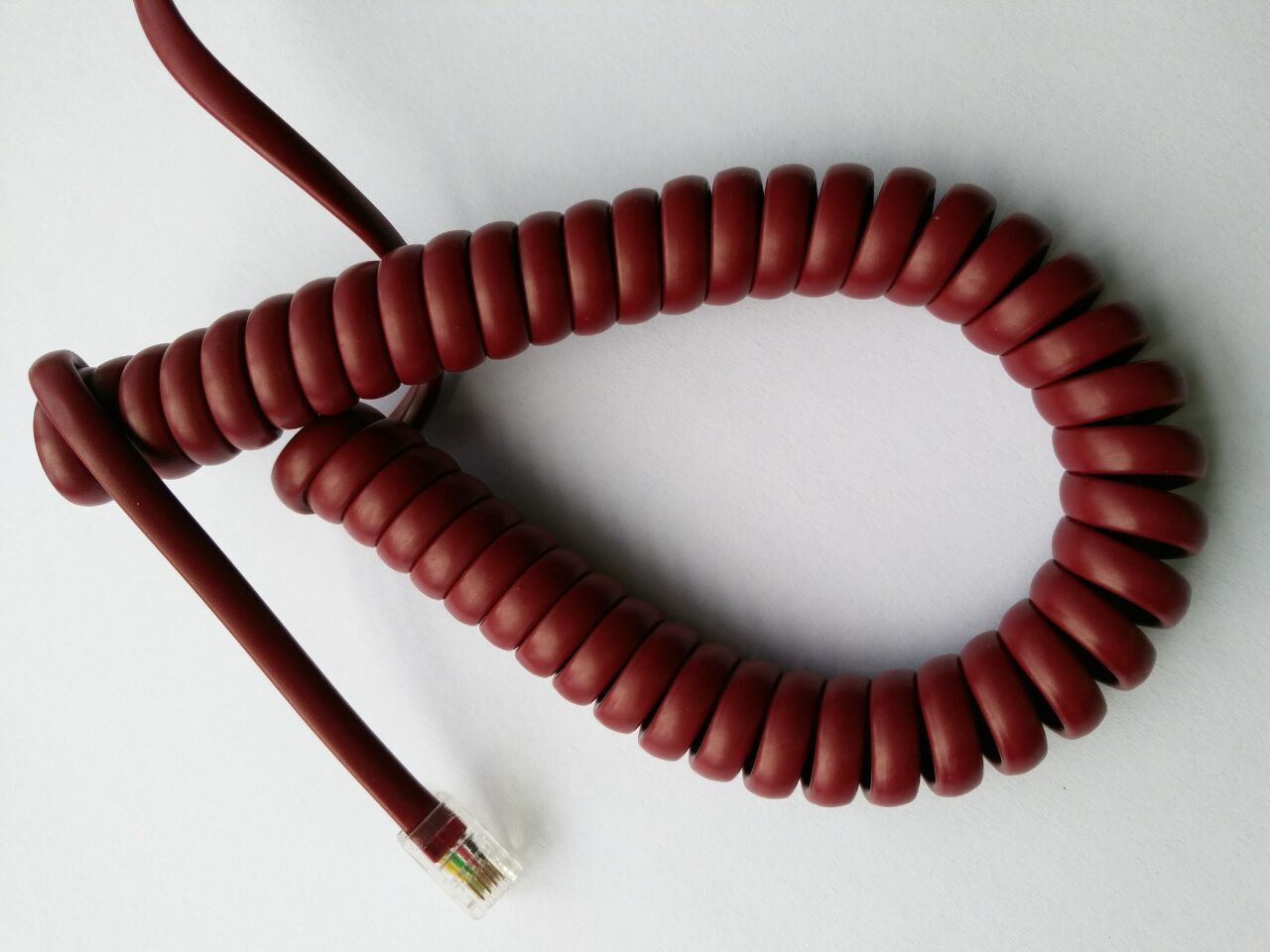 荐 四芯电话曲线 1.5米4芯语音弹簧跳线 话机听筒线 可定制