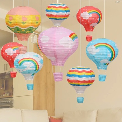 用气球和纸做灯笼图片