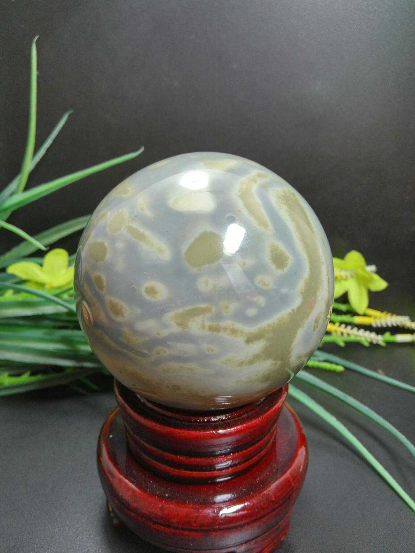 天然海洋石水晶玛瑙碧玉原石把玩件象形石圆球鸡蛋形随机发