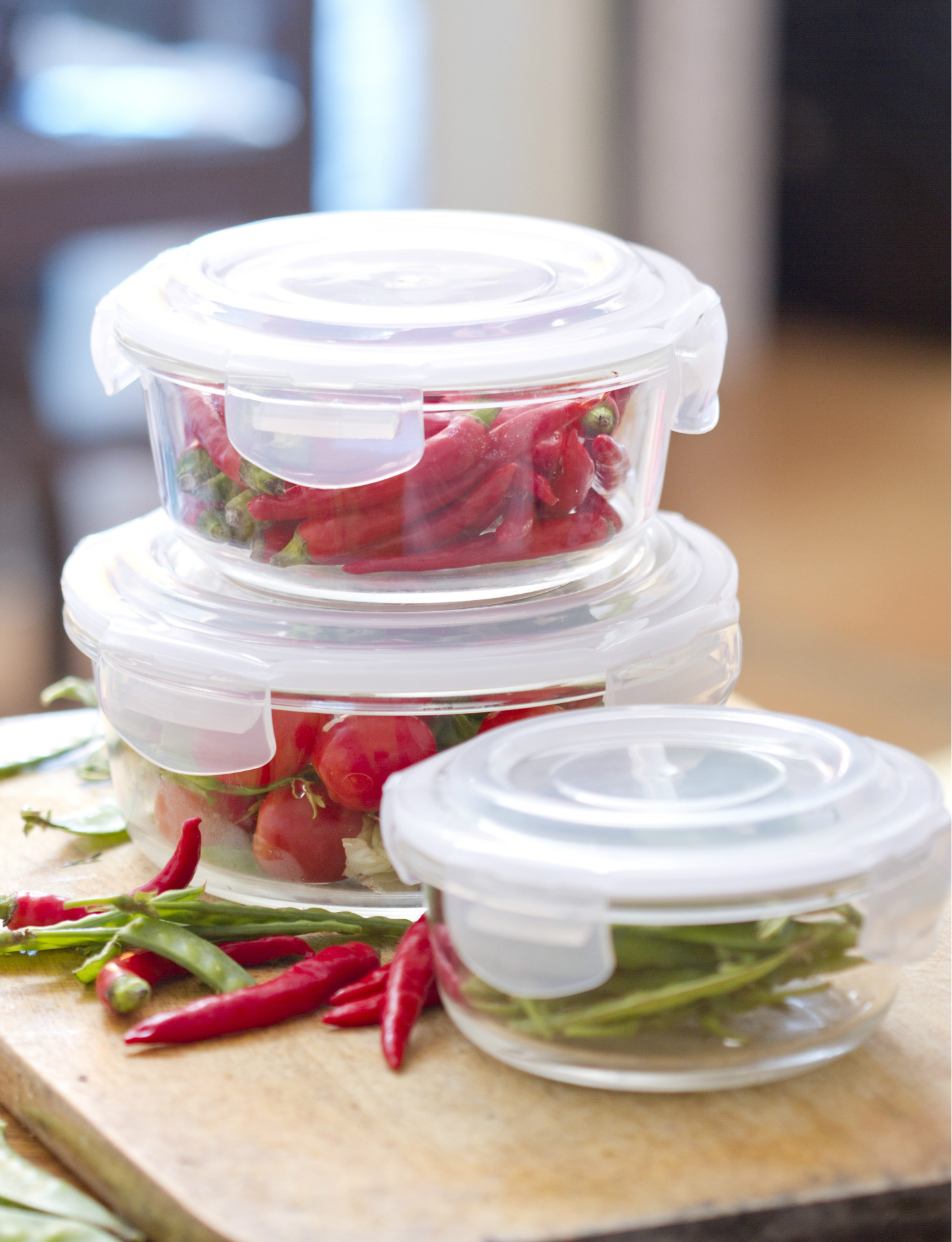 乐和家高硼硅耐热玻璃圆形保鲜盒620ml 微波炉可用