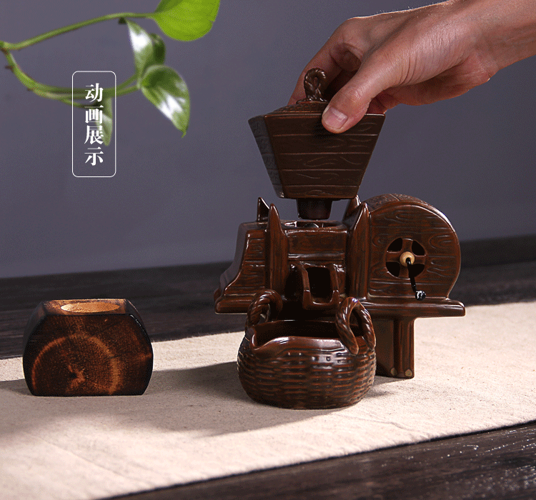 个性创意五谷丰登茶具套装 全自动懒人泡茶器 陶瓷批发**礼.