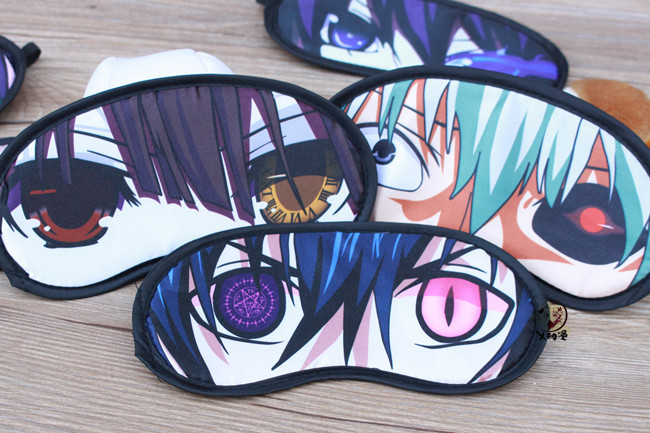厂家直销 动漫二次元卡通睡眠遮光滑稽金木狂三眼罩漫展热卖