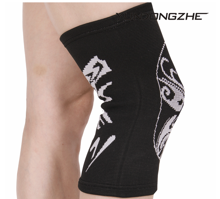 oem外贸定制运动者灰色多功能护具男士加长护腿高弹力丝运动护膝