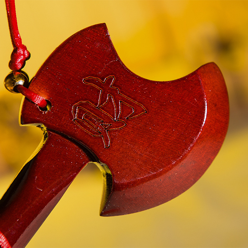 厂家供应桃木斧头结婚坐福桃木小斧头婚庆斧子压百祸斧子