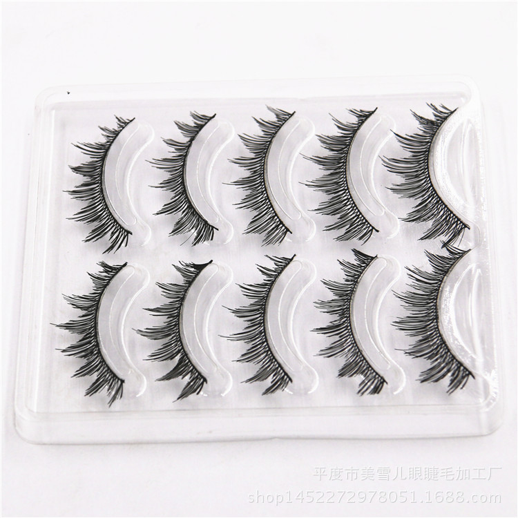 Multi-Layer Thick False Eyelashes Handmade Five Pairs Natural Long Eyelash New Nude Makeup Eyelashes Wholesale